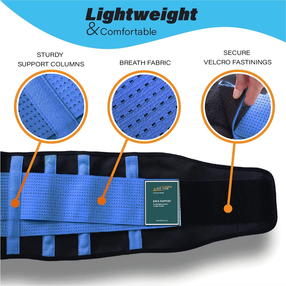 Back Support Belt for Men and Women - The Only Certified Medical Grade Adjustable Lumbar Support Belt - Therapeutic Lower Back Support for Back Pain Relief and Injury Prevention