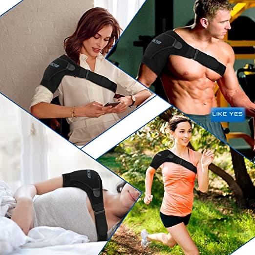 Shoulder Support for Men and Women with Hot and Cold Gel Pack - Rotator Cuff Shoulder Stability Brace with Adjustable Strap, Shoulder Recovery Brace for Pain Relief